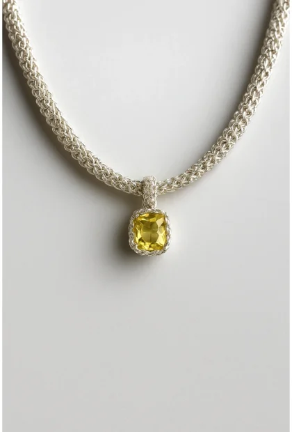 Wallka Necklace Citrine Stone